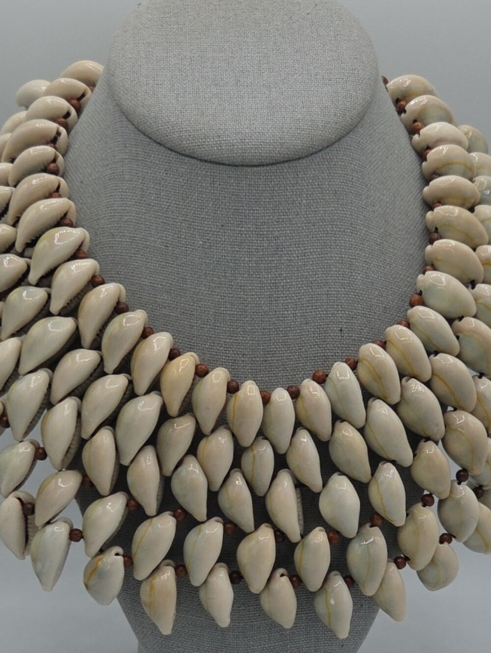 5 for $25! Natasha Handcrafted Ivory Shell Statement Necklace